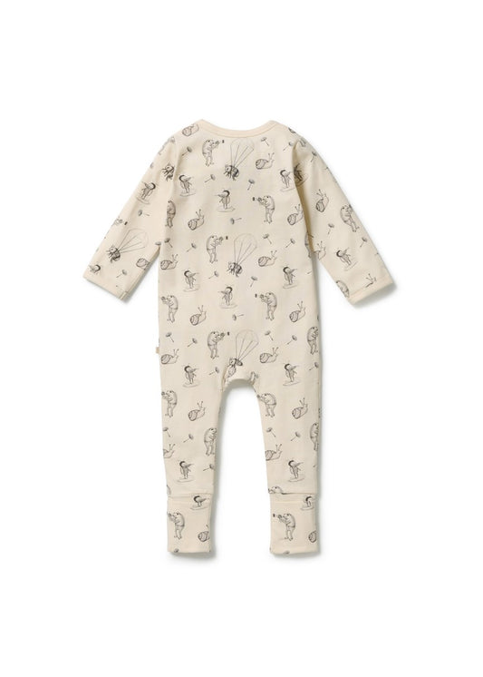 Whispering Willows Organic Zipsuit with Feet