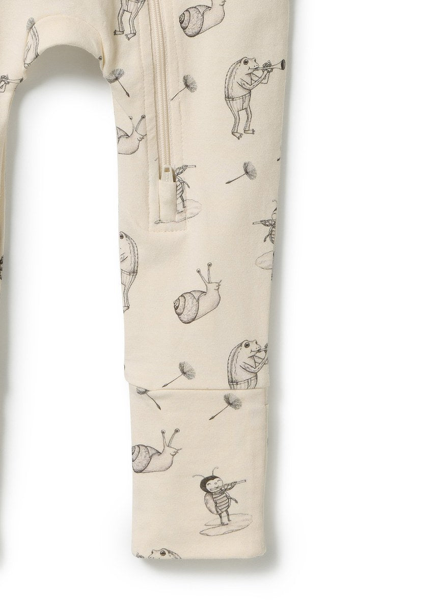 Whispering Willows Organic Zipsuit with Feet
