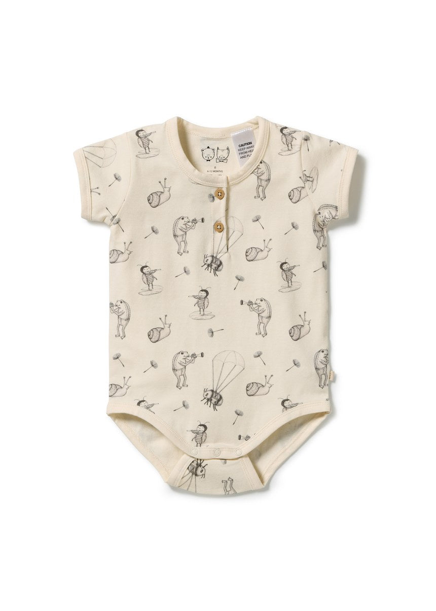 Whispering Willows Organic Henley Bodysuit
