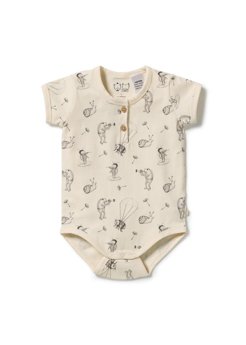 Whispering Willows Organic Henley Bodysuit