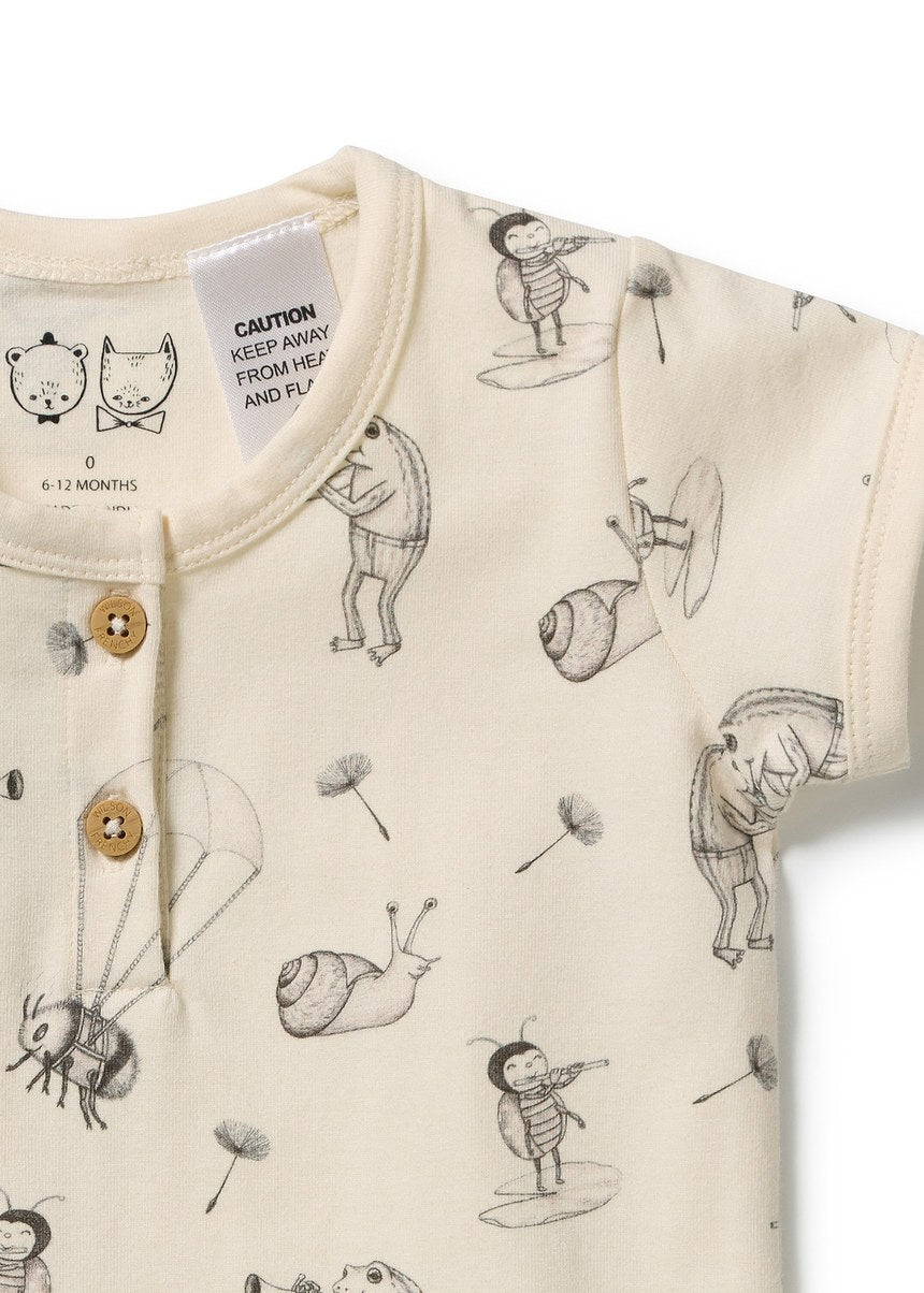 Whispering Willows Organic Henley Bodysuit