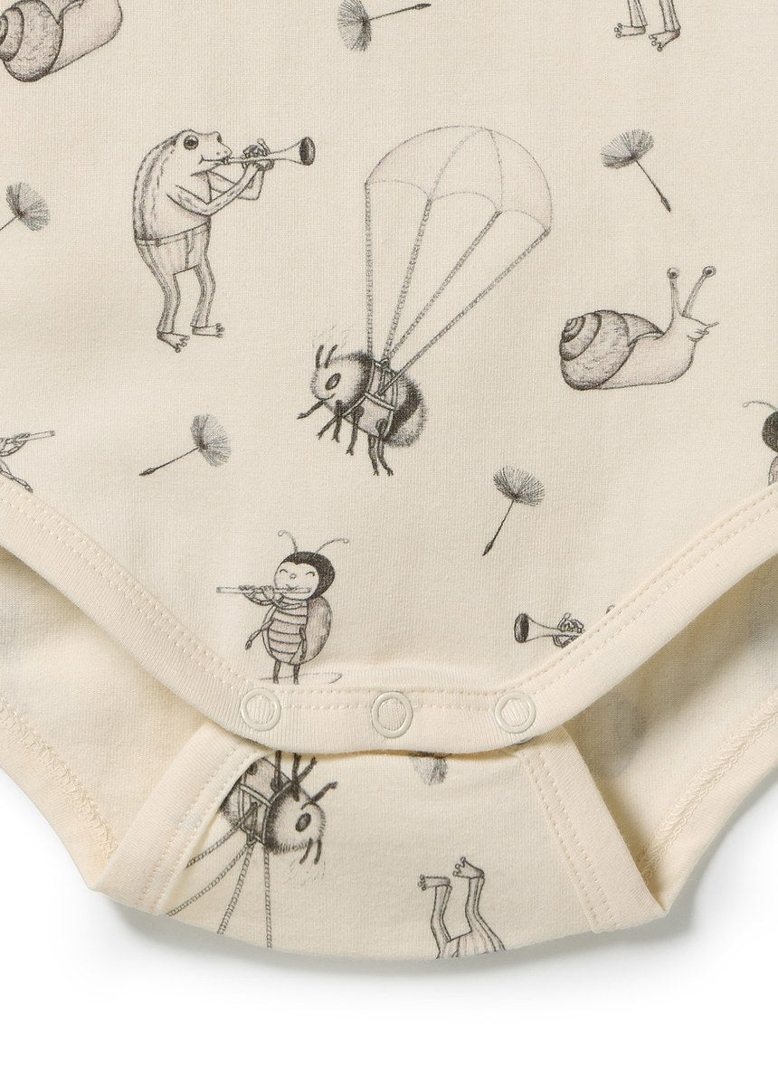Whispering Willows Organic Henley Bodysuit