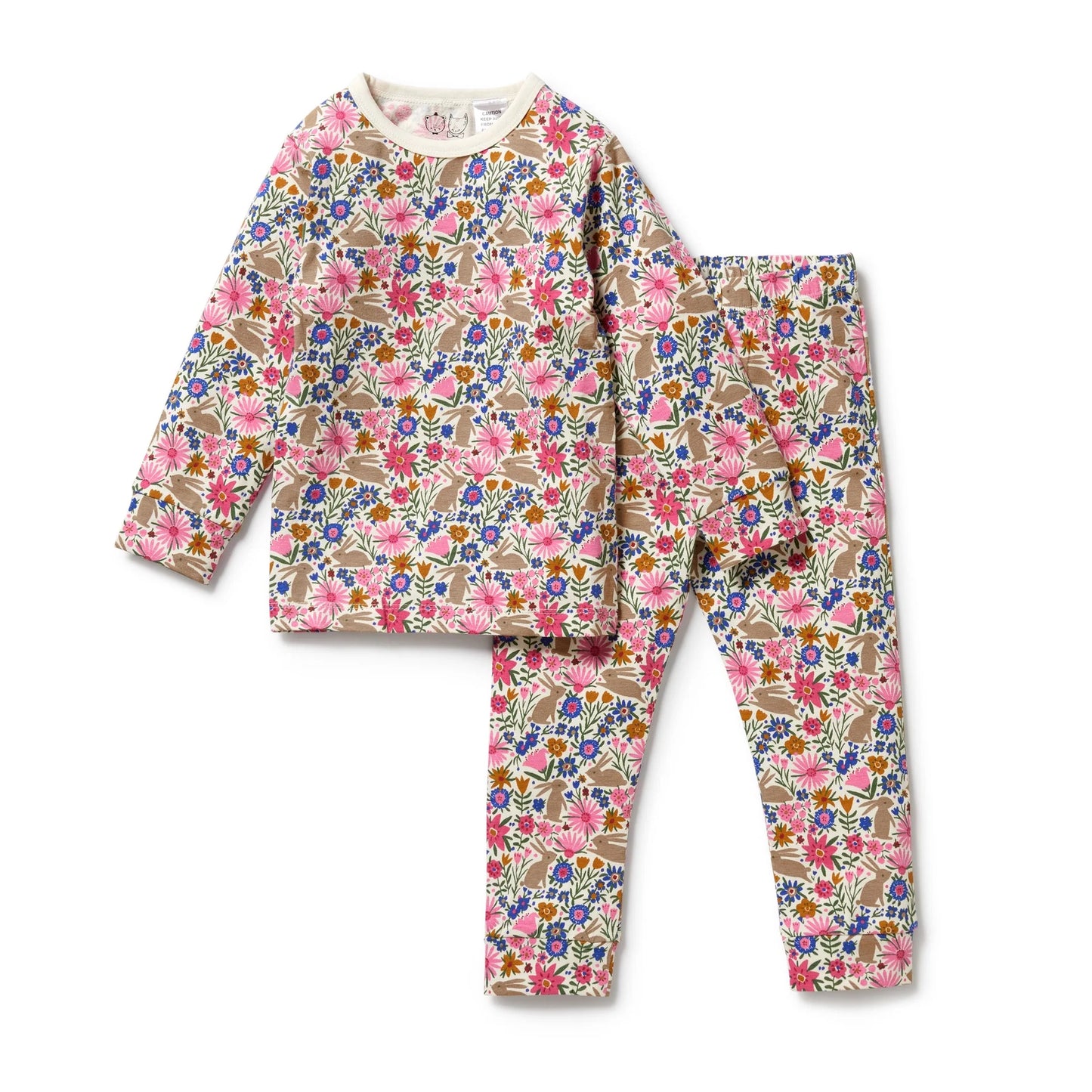 Bunny Hop Long Sleeved Pyjamas - Printed
