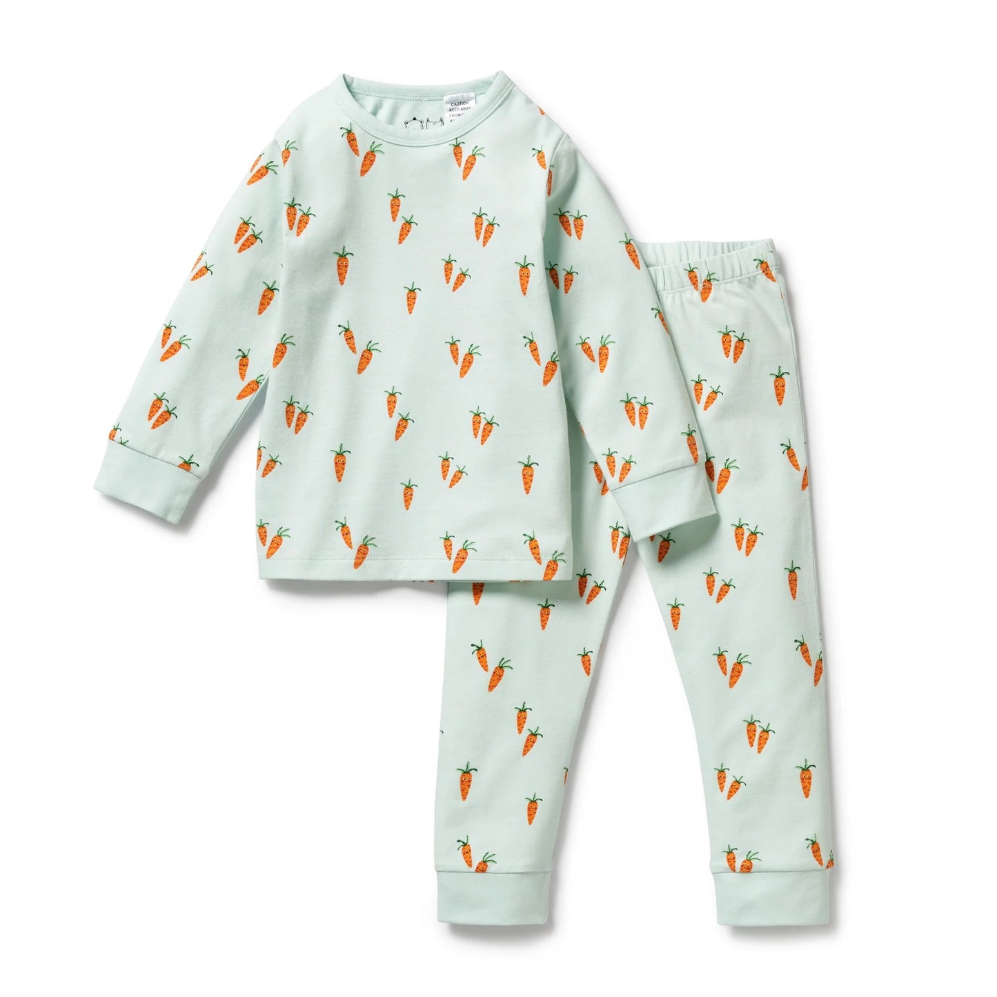 Cute Carrots Long Sleeved Pyjamas - Printed