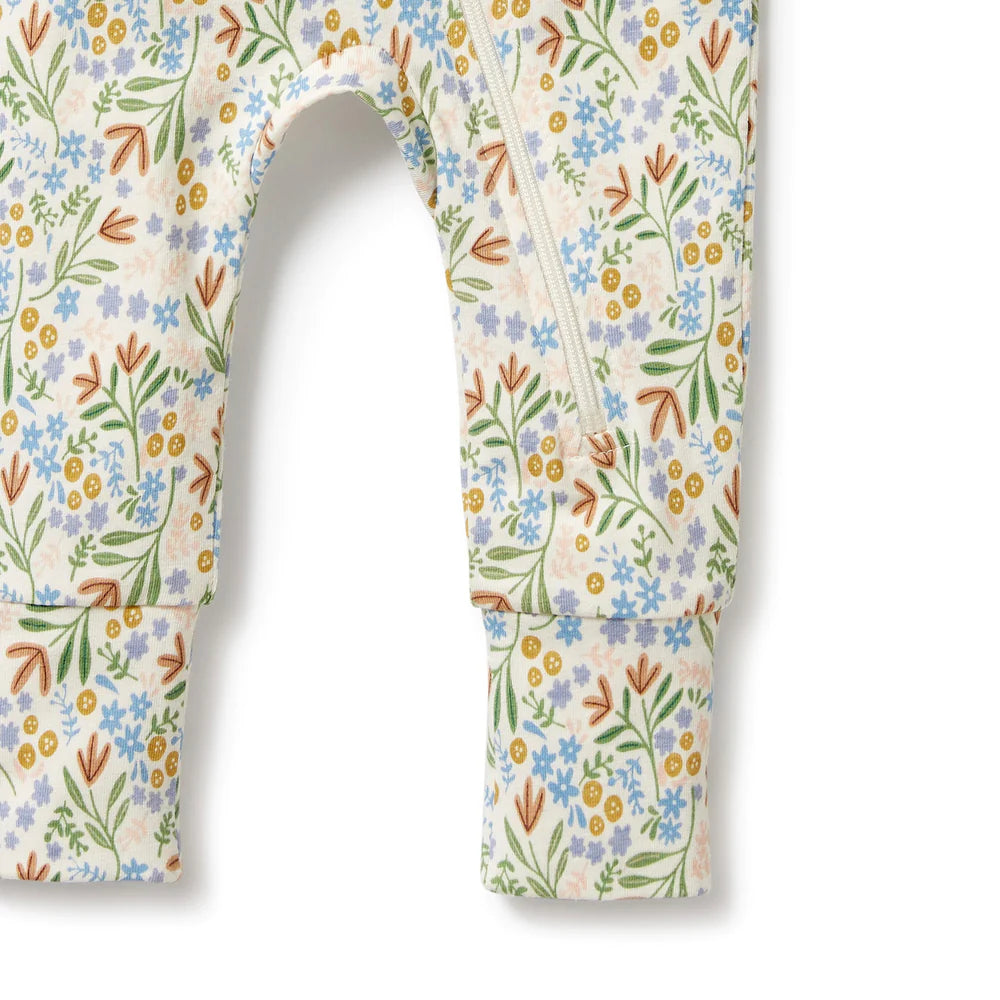 Tinker Floral Zipsuit with Feet