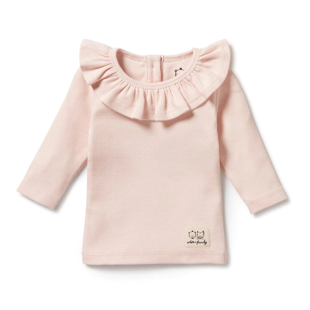 Organic Ruffle Top - Pink