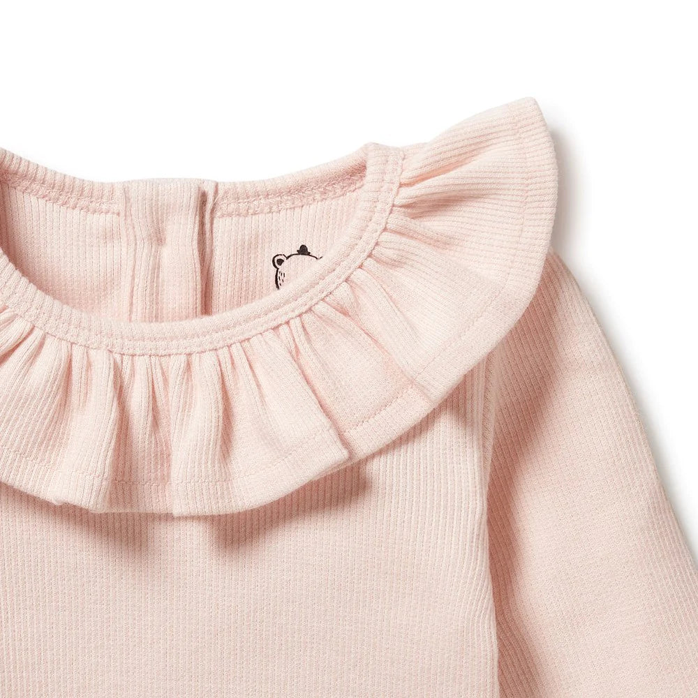 Organic Ruffle Top - Pink