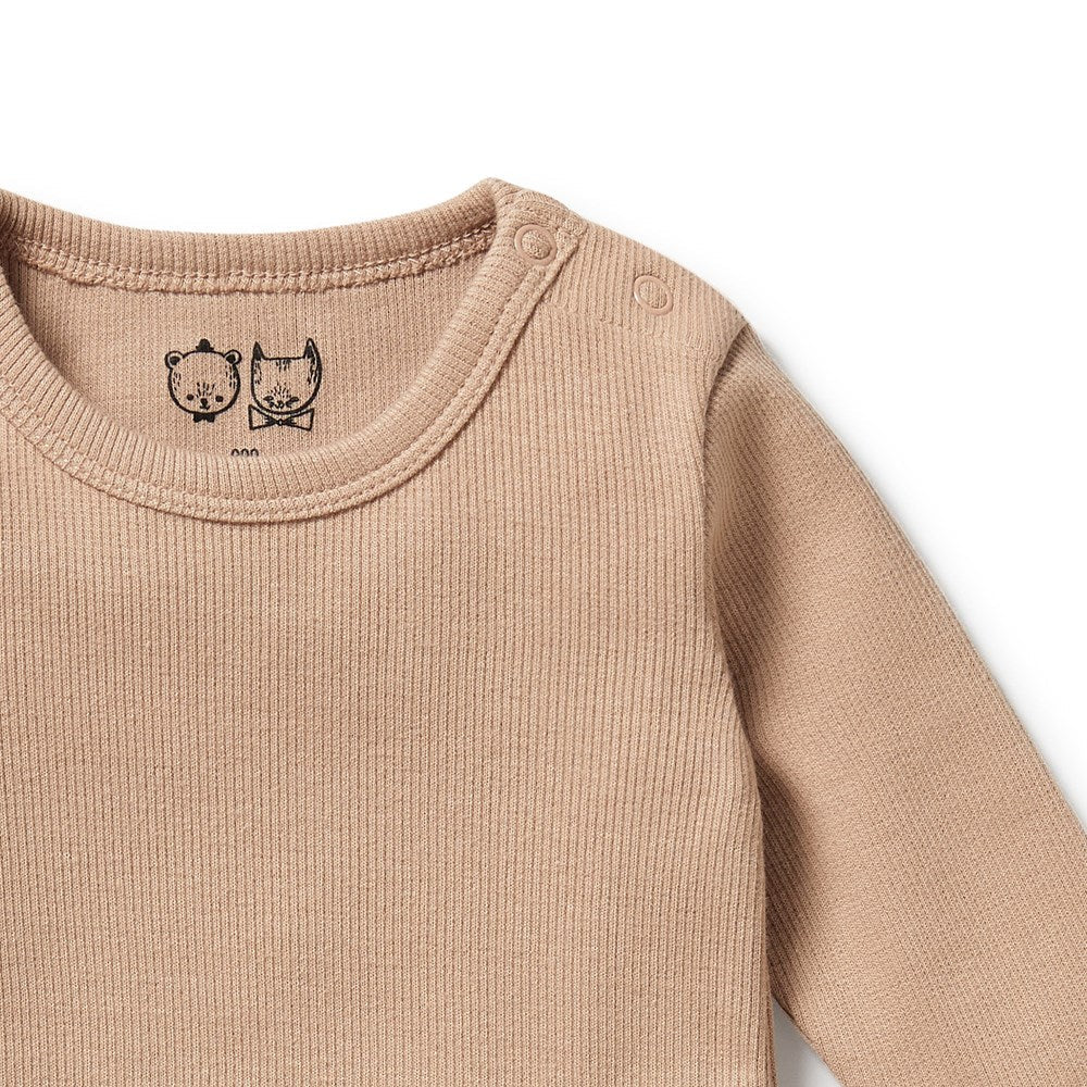 Organic LS Bodysuit - Fawn