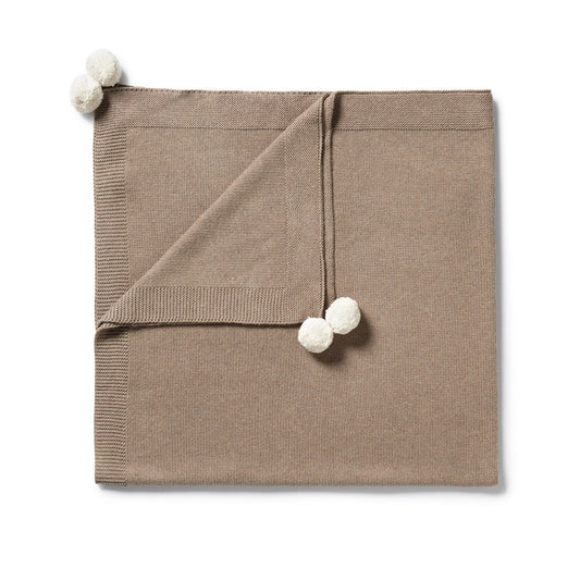 Knitted Blanket - Walnut