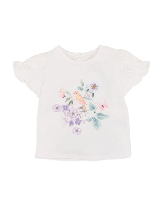Madelyn Bird Tee - Cloud