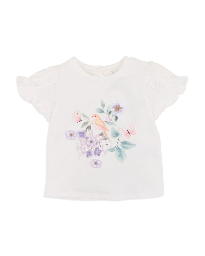 Madelyn Bird Tee - Cloud