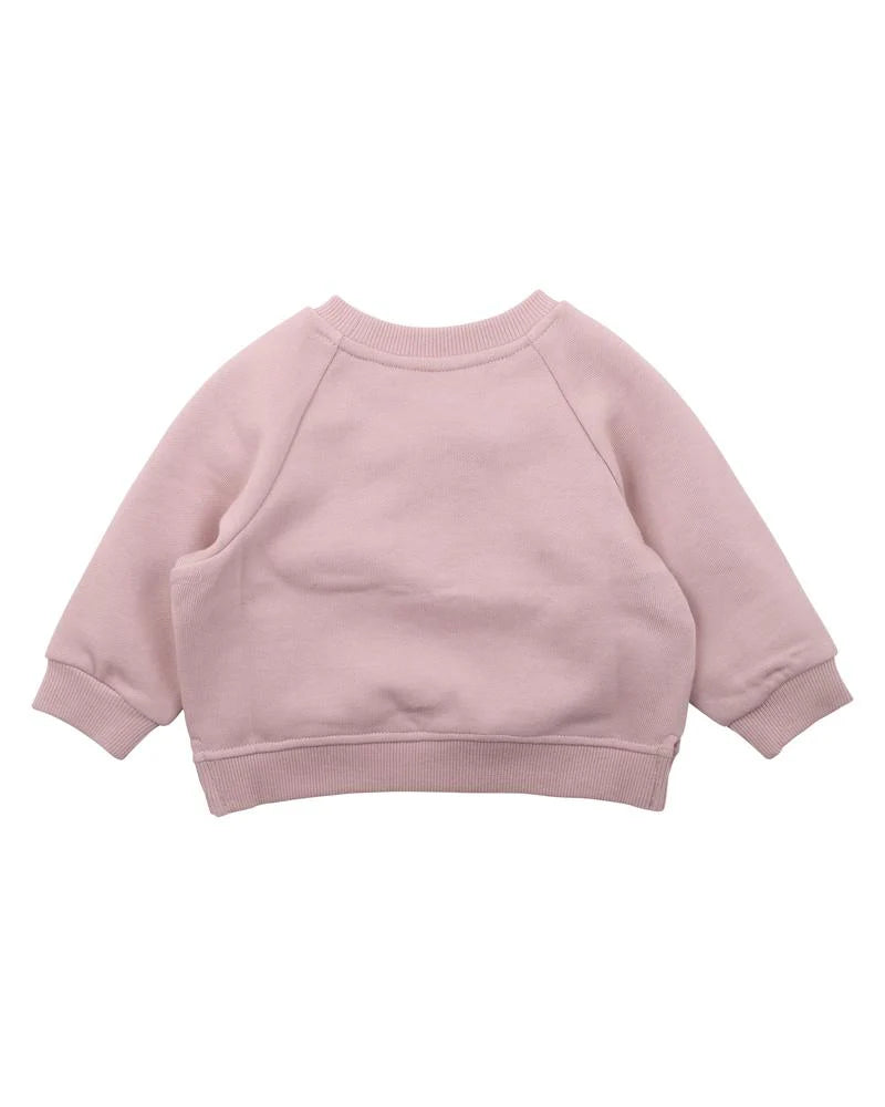 Thea Flower Sweat Top - Dusty Lilac