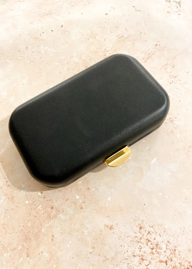 Rhea Classic Box Clutch - Black
