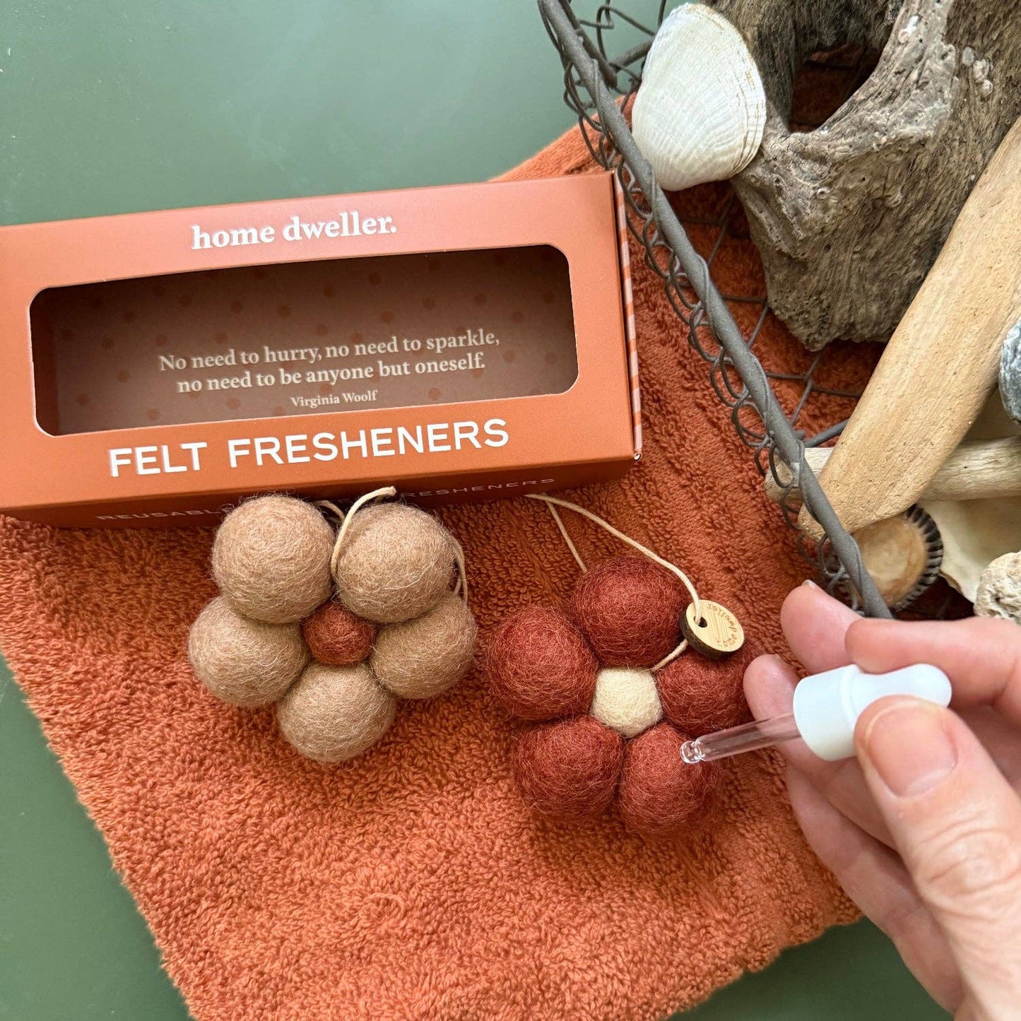 Home Dweller - Felt Flower Fresheners - Creamy Caramel