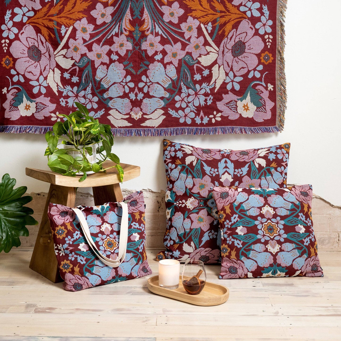 HENDEER - 'Magical Mystery' Woven Picnic Rug/Throw: Regular 130x160cm