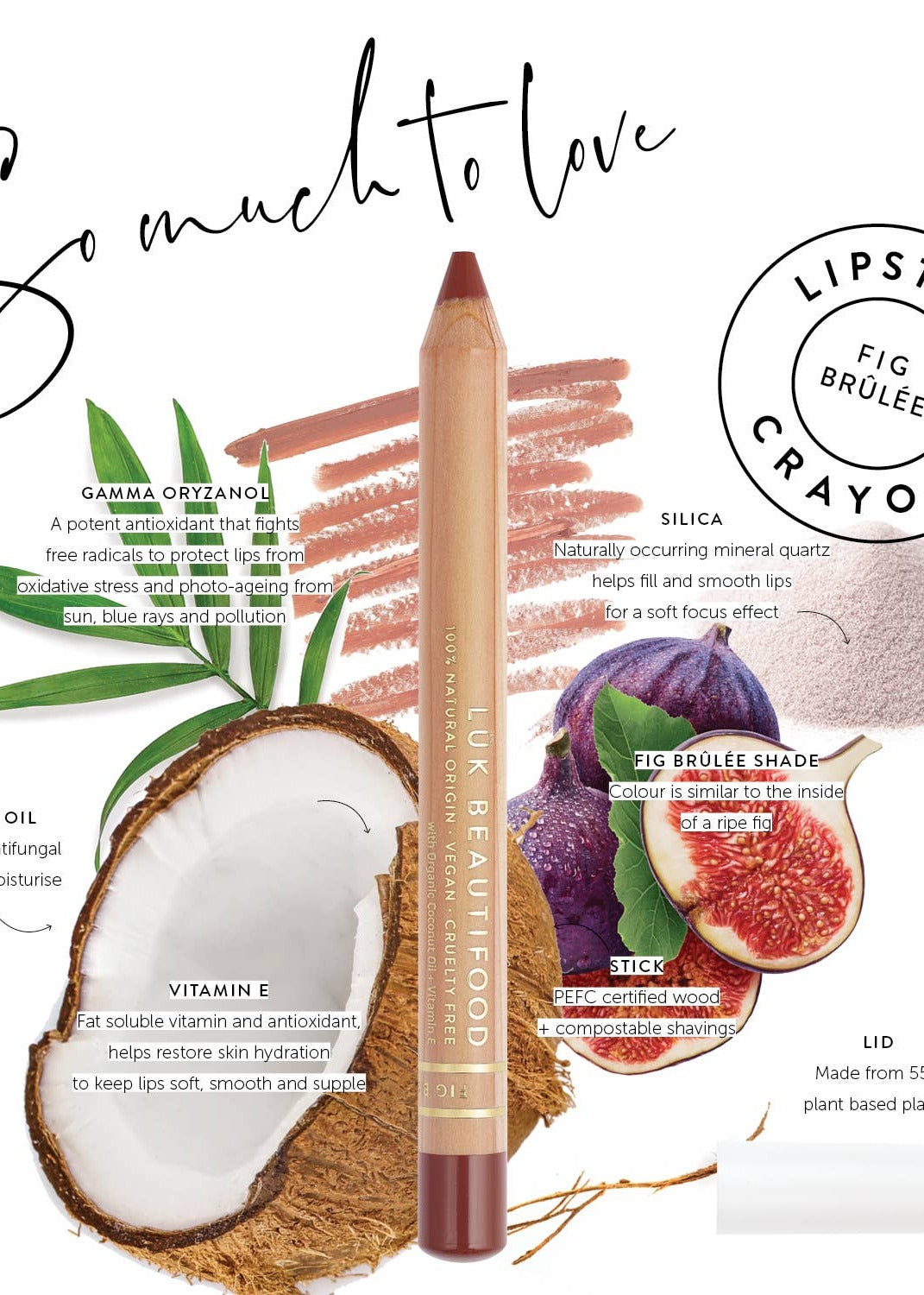 Luk Beautifood - Eco-luxe Lipstick Crayon in Fig Brûlée