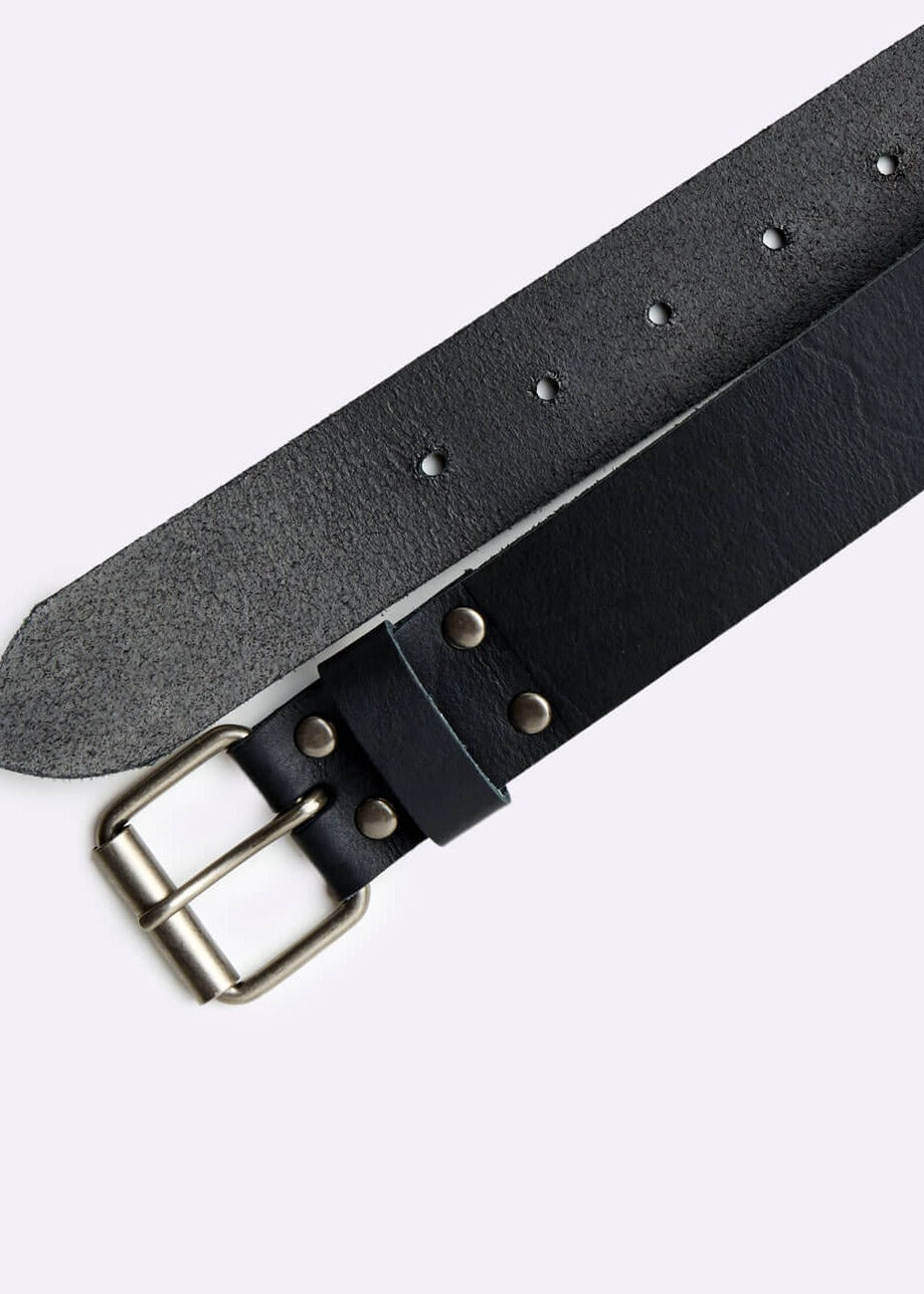 Simple Leather Belt - Black