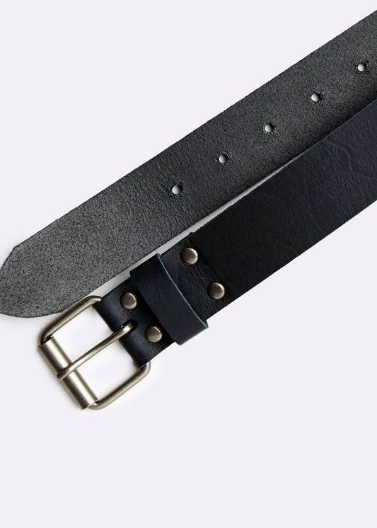 Simple Leather Belt - Black