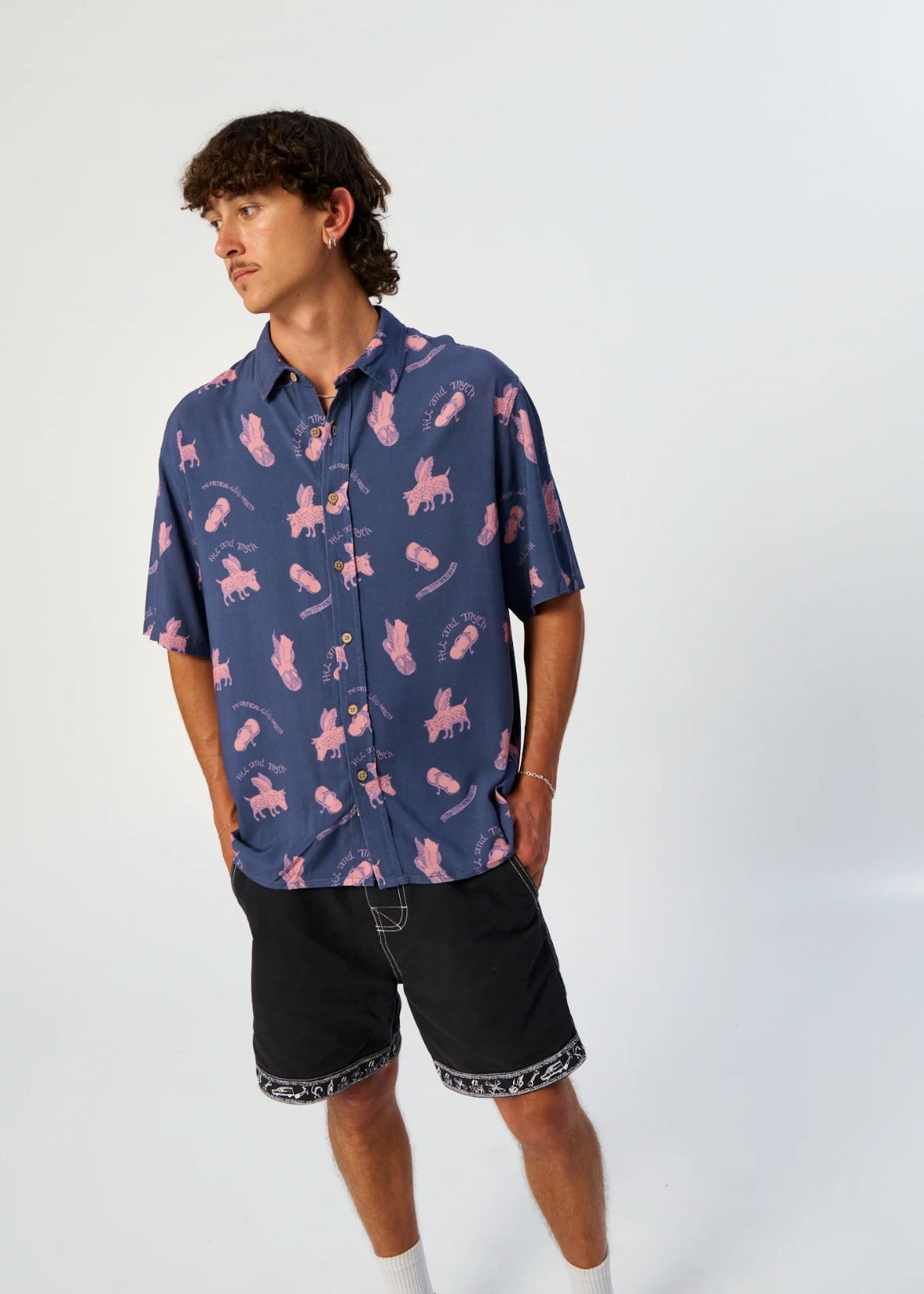 Flip Flop Shirt - Dusty Blue