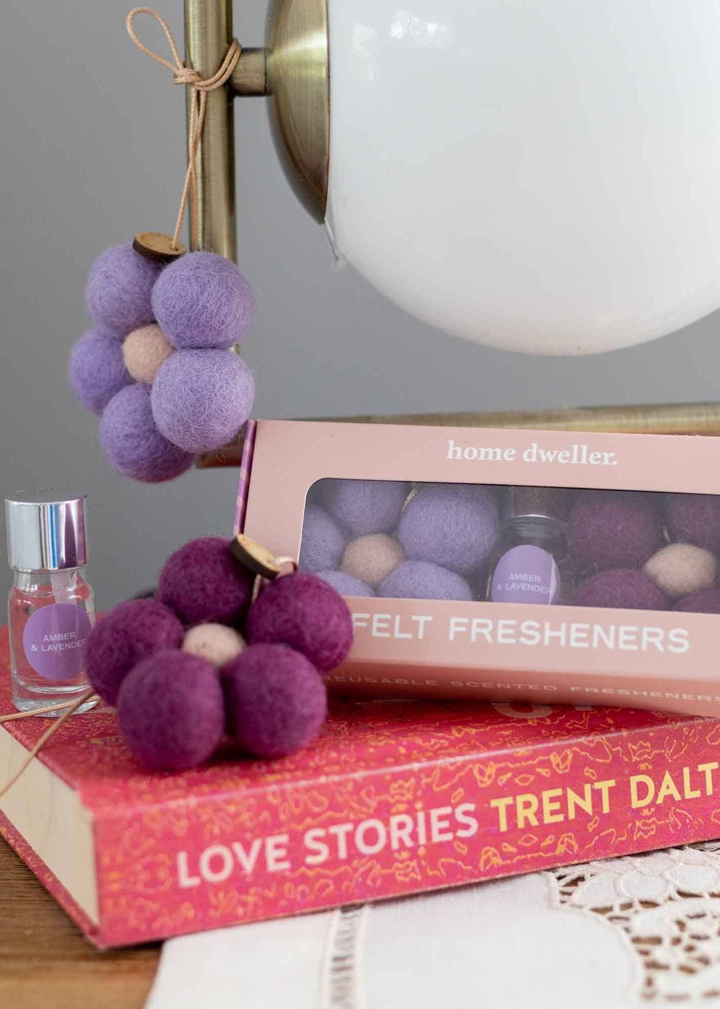 Felt Flower Fresheners - Amber & Lavender