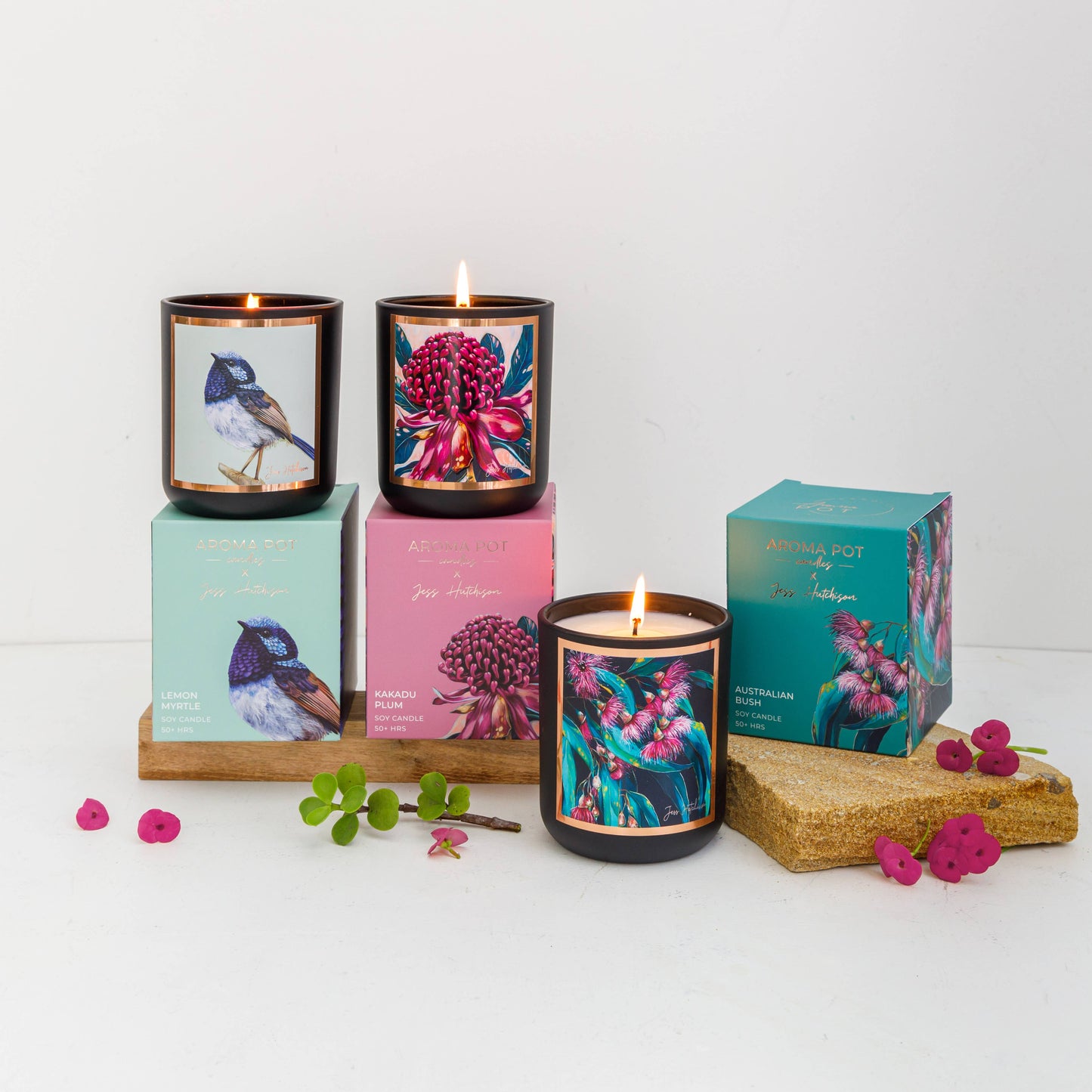 Aroma Pot - 50+hrs Australian artist soy candle - Kakadu plum