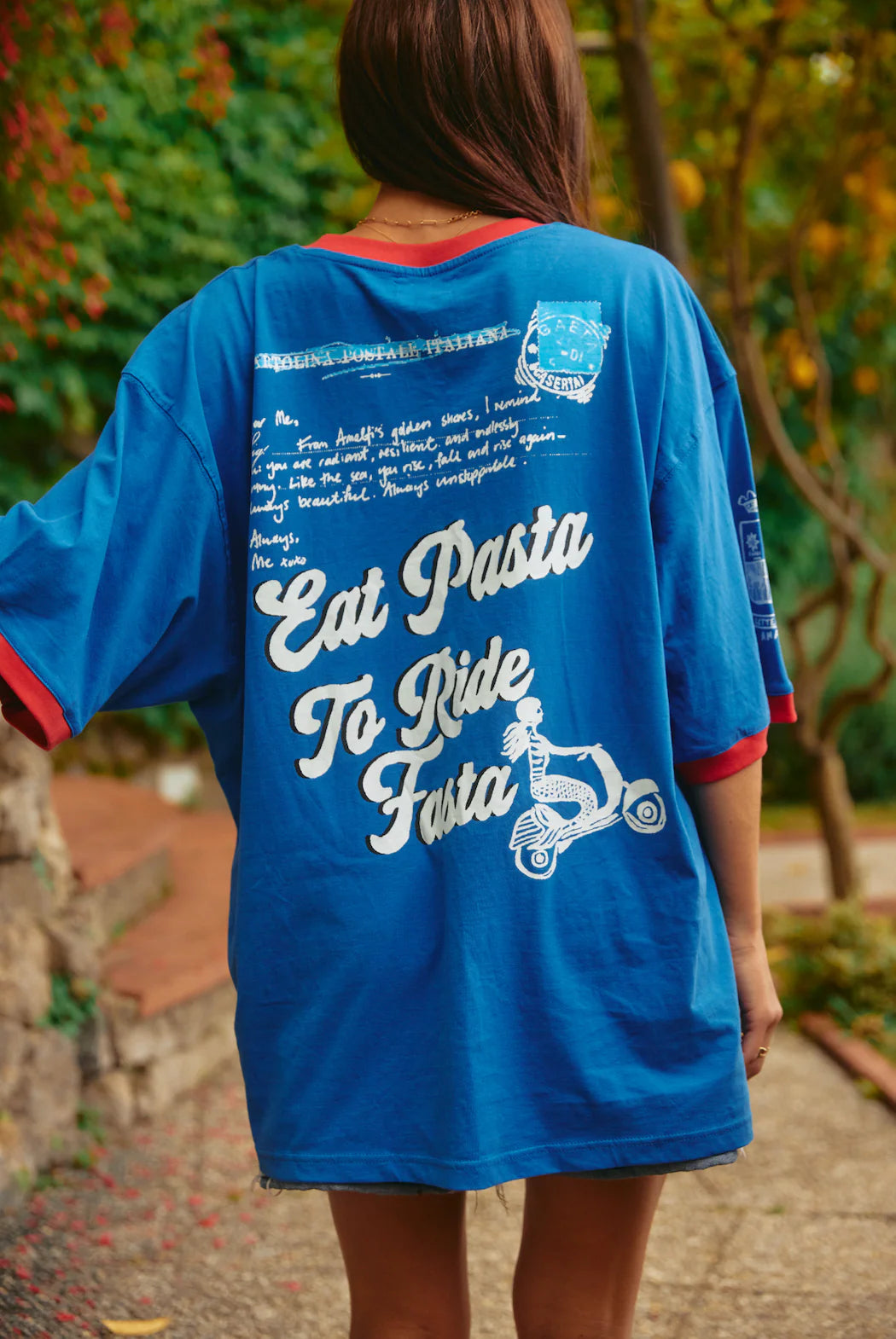 The Amalfi Love Notes Tee - Blue