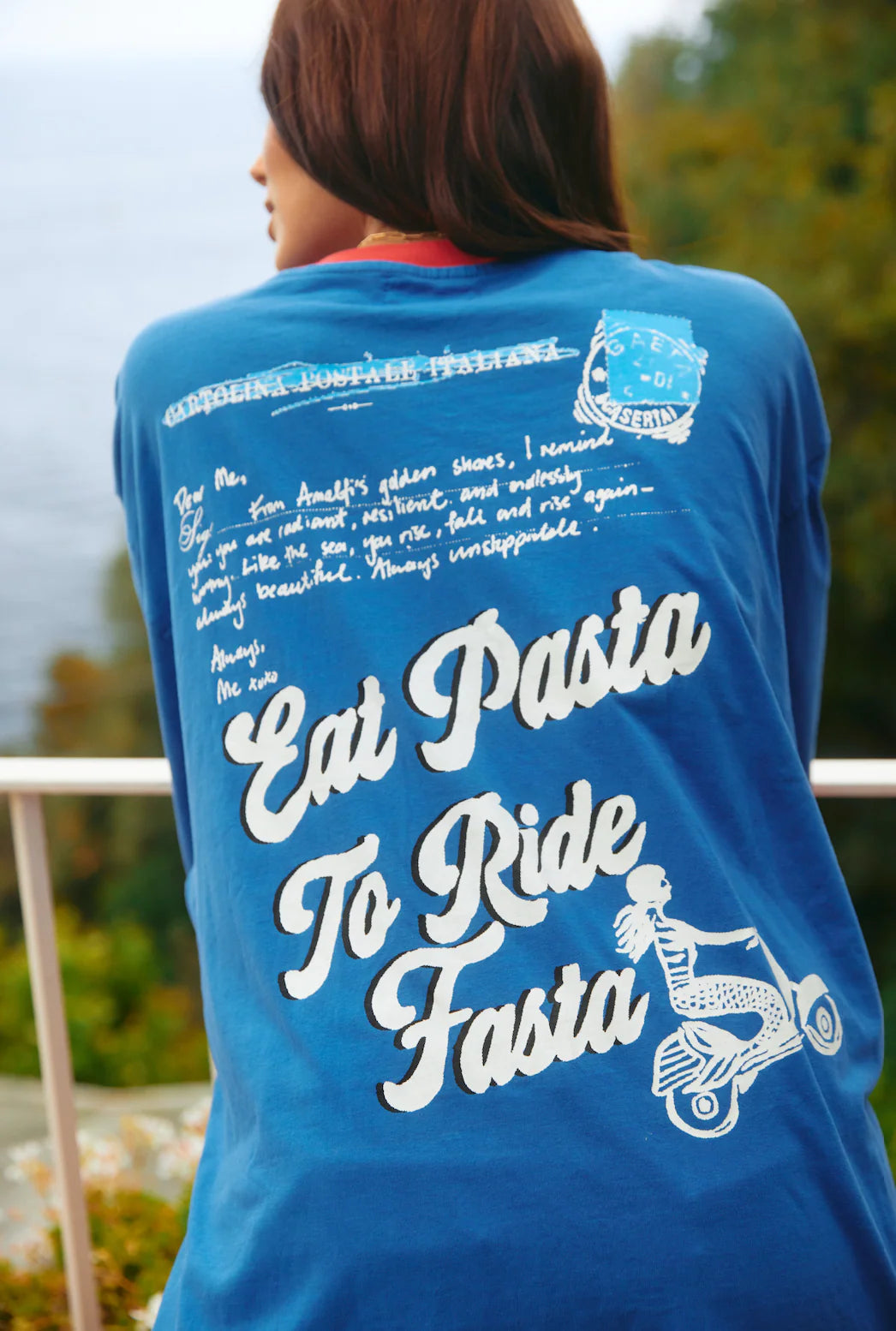 The Amalfi Love Notes Tee - Blue