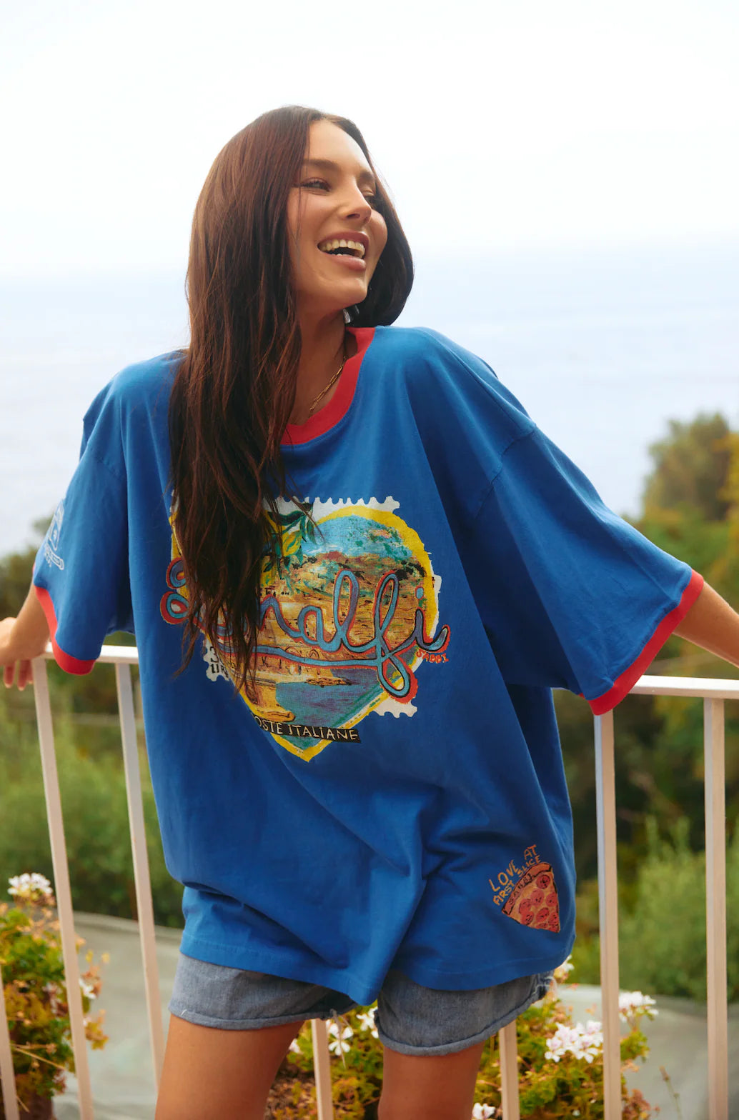 The Amalfi Love Notes Tee - Blue