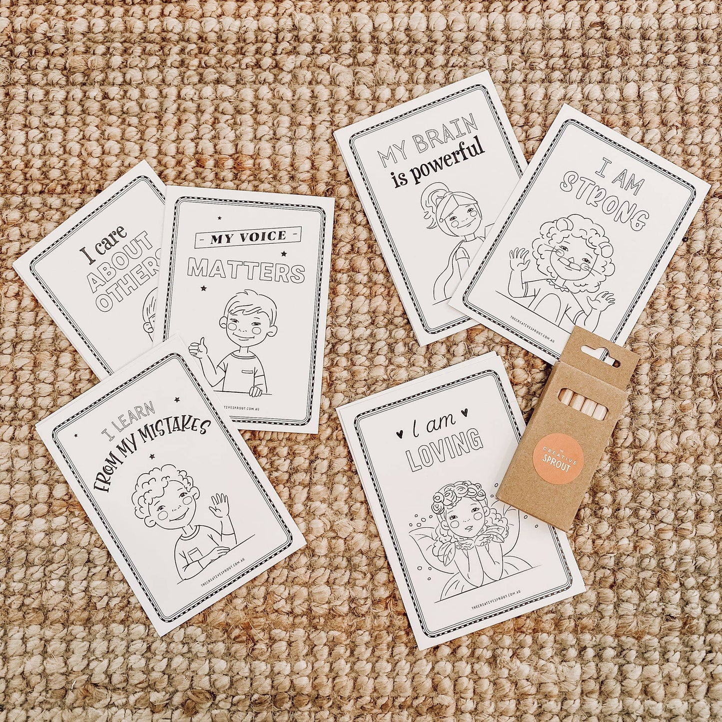 The Creative Sprout - Affirmation Colouring Pages