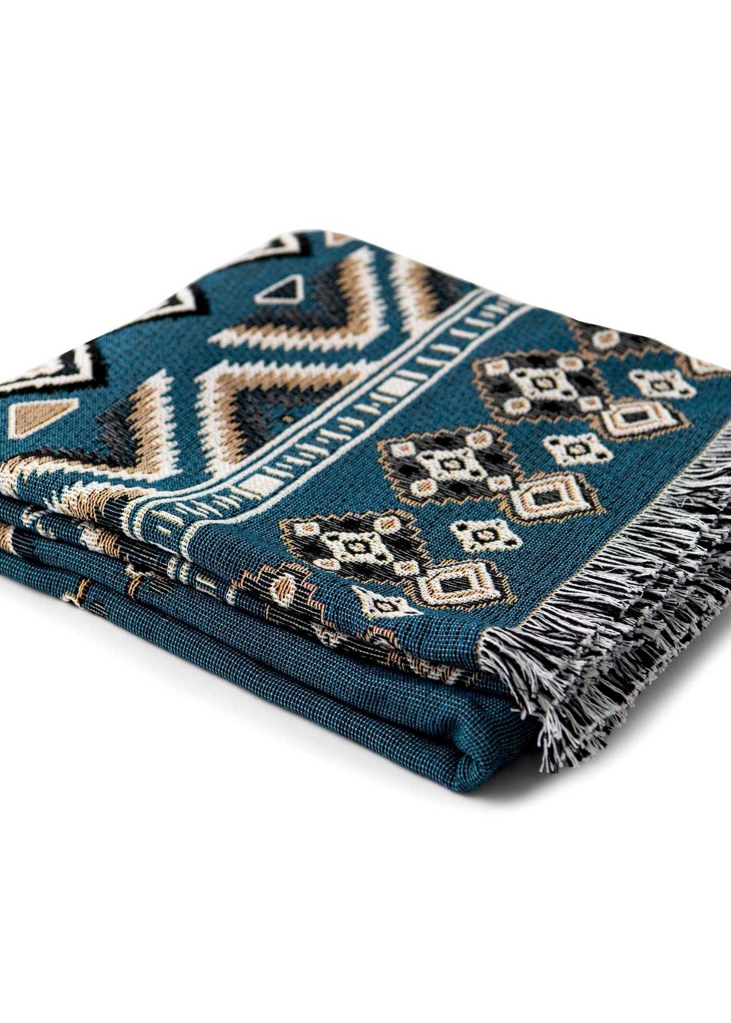 HENDEER - 'Let It Be' Woven Picnic Rug/Throw: Regular 130x160cm