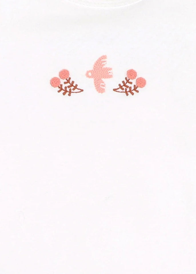 Songbird Embroidered Bodysuit - Cloud