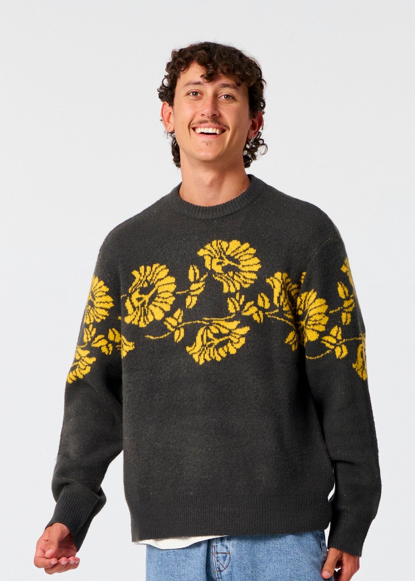 Peace Flower Crew Knit - Phantom - photo 5