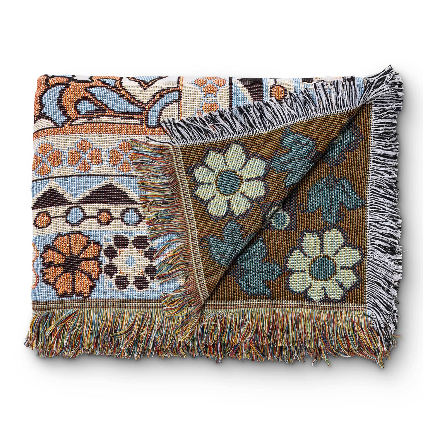 HENDEER - 'PS I Love You' Woven Picnic Rug/Throw: Large 170x200cm