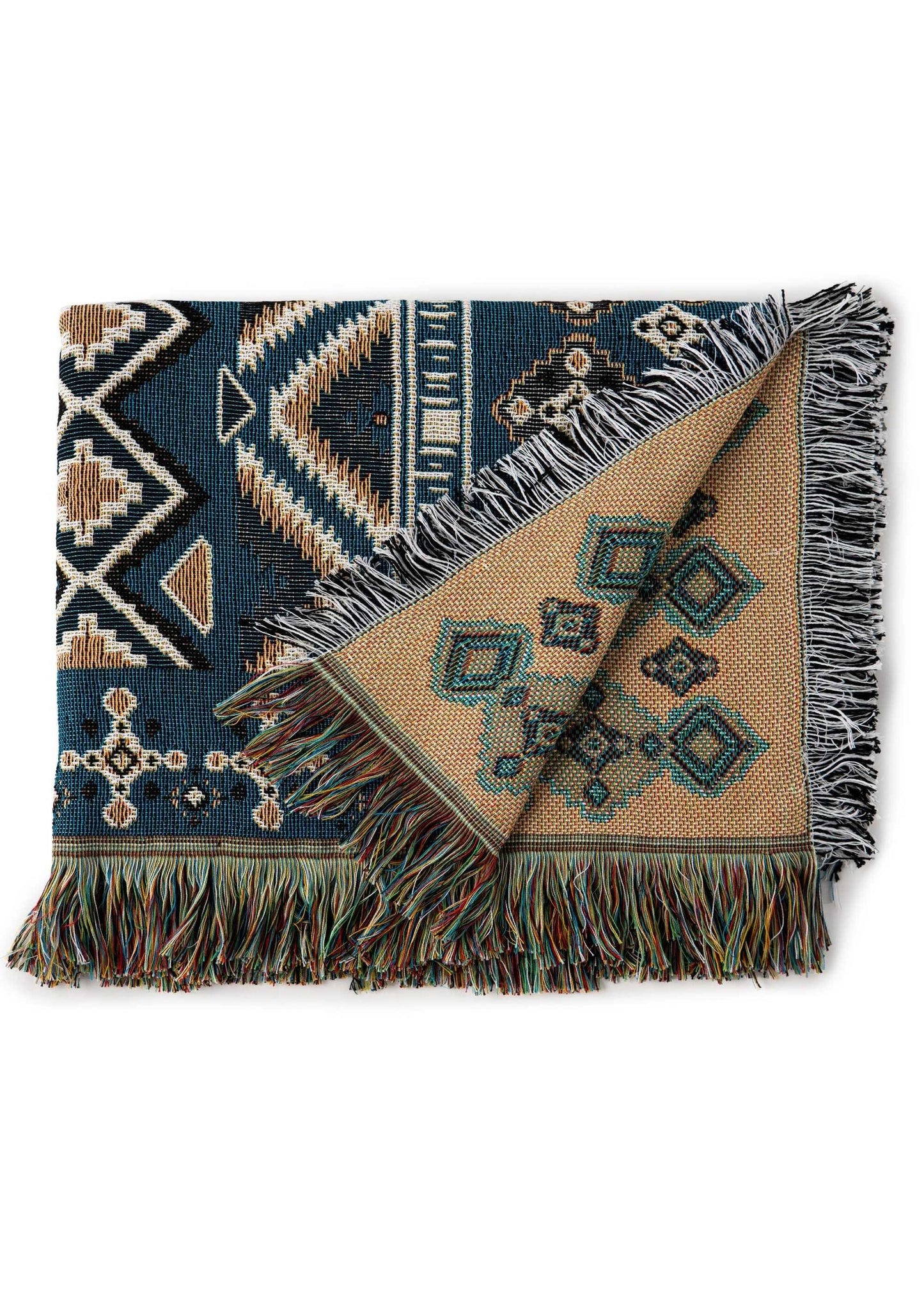 HENDEER - 'Let It Be' Woven Picnic Rug/Throw: Regular 130x160cm