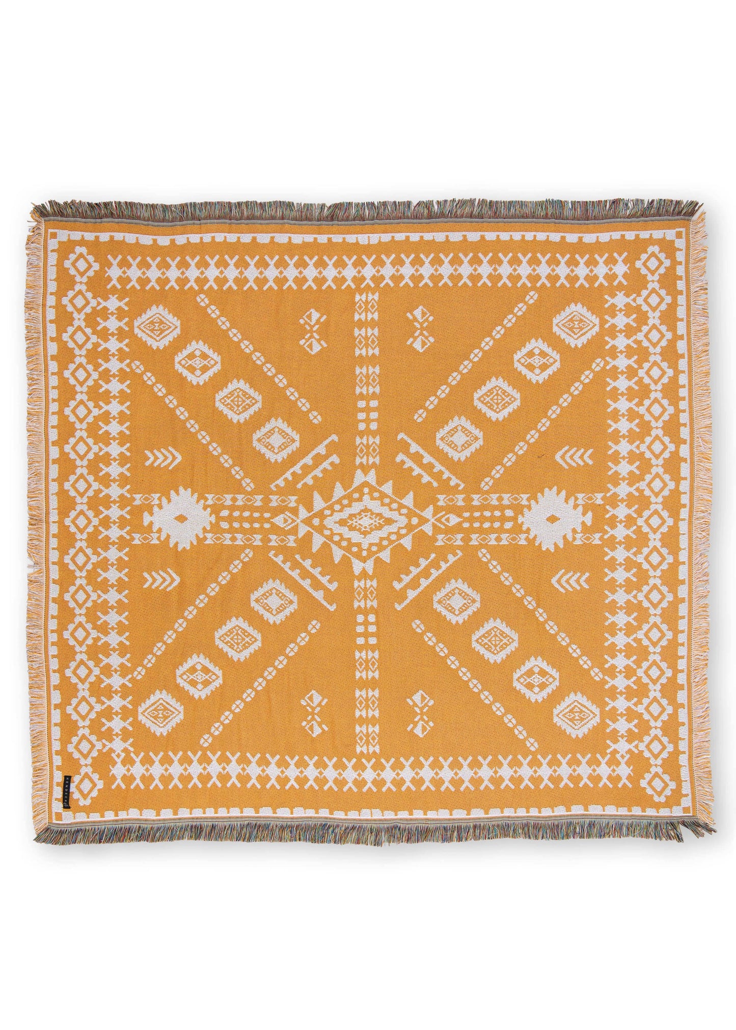 HENDEER - 'Good Day Sunshine' Woven Picnic Rug/Throw: Regular 130x160cm