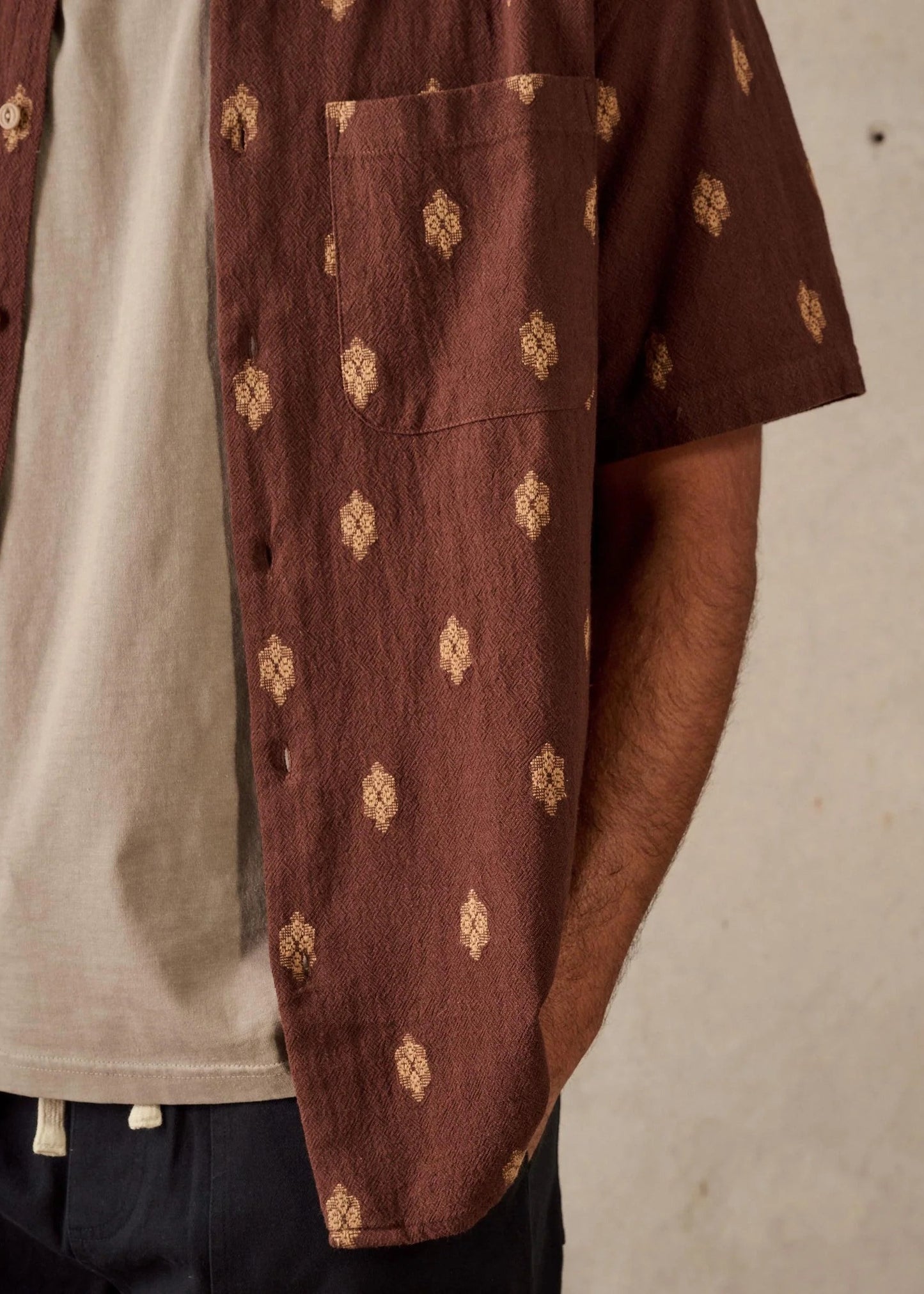 Button Up Shirt - Brown Multi