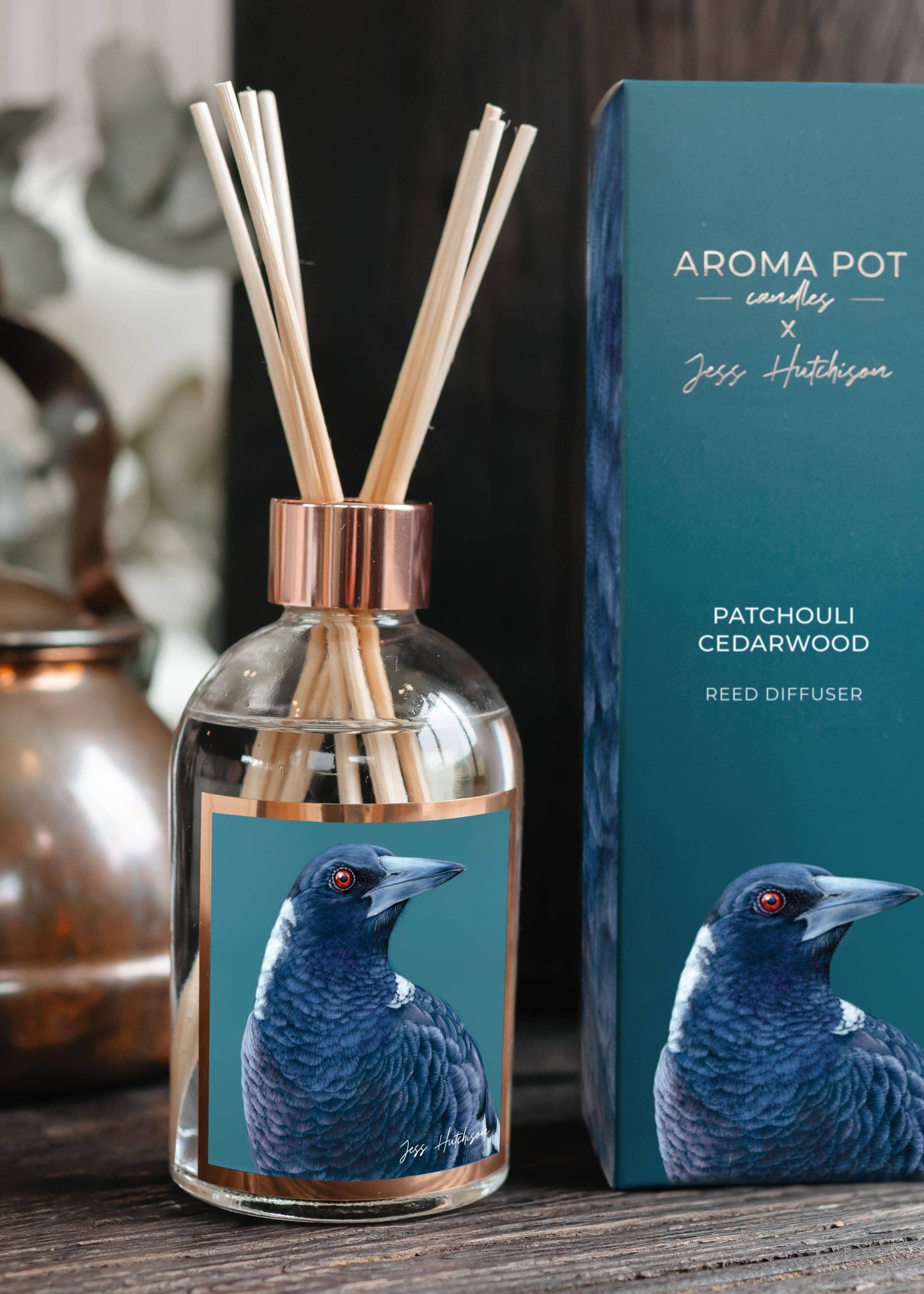 Aroma Pot - Australian artist reed diffuser | Patchouli Cedarwood | 200ml