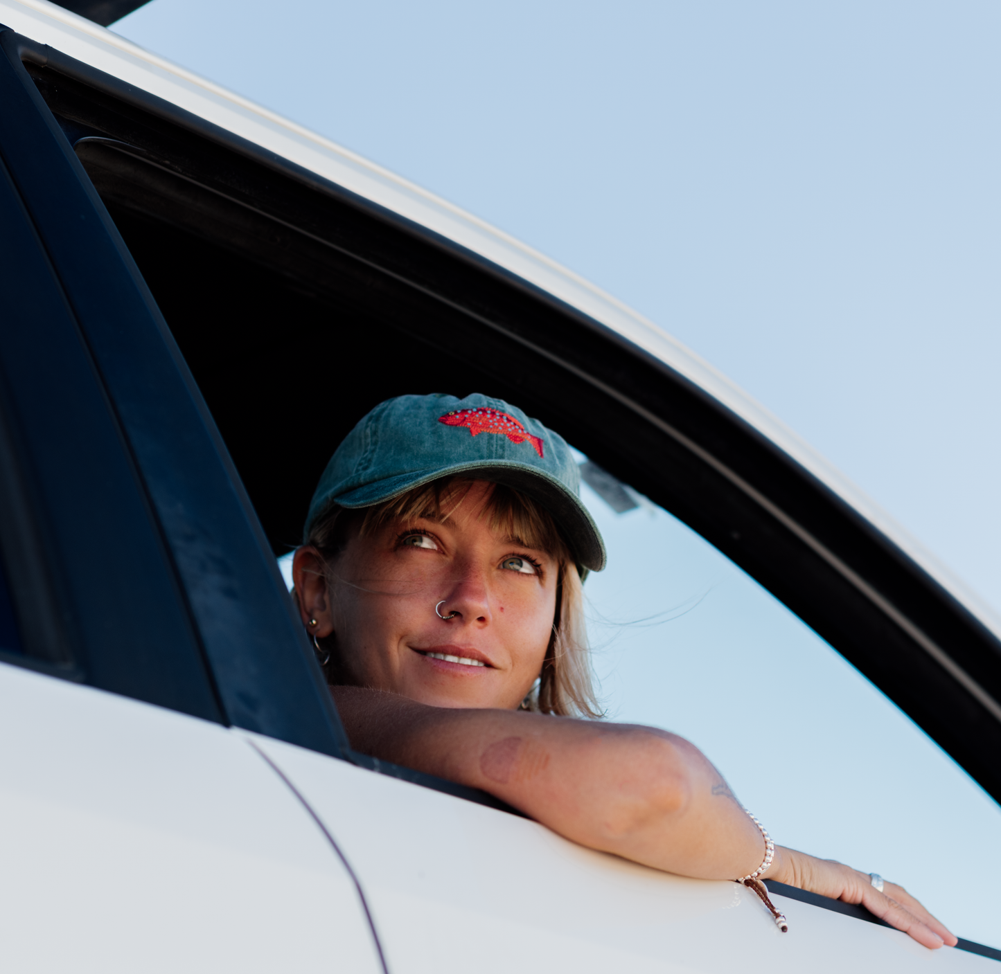 Pallion Point - Coral Trout Fish Lid | Cotton Dad Cap in Green