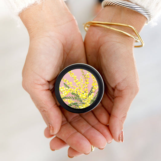 Aroma Pot - Australian artist soy candle mini tin | Wattleseed + Honey | 15+hrs