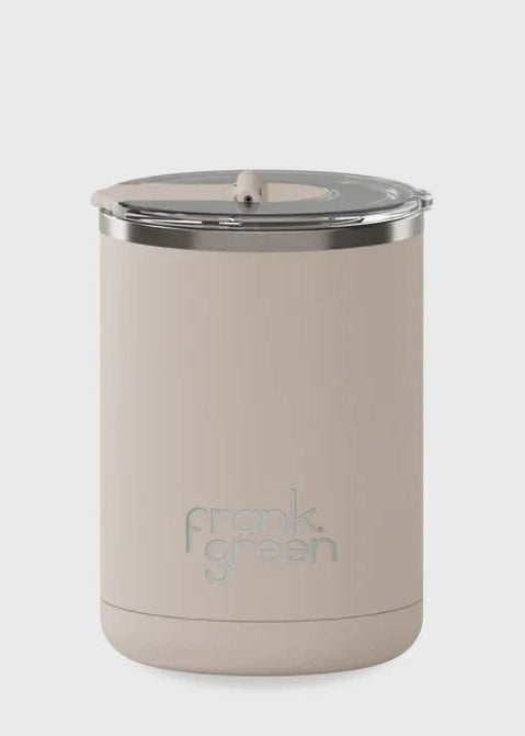 Ceramic Coffee Cup with Hinged Lid - Moon Dust 12oz
