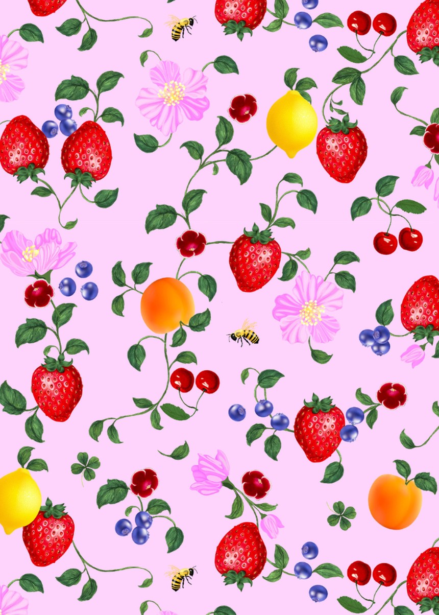 Berry Bright Bike Short by Milky, view 4