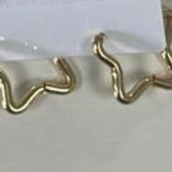Wave Hoop Earrings - Gold