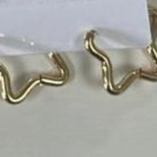Wave Hoop Earrings - Gold