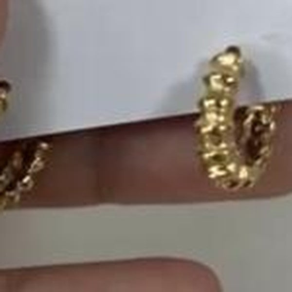 Bubble Hoop Earrings - Gold