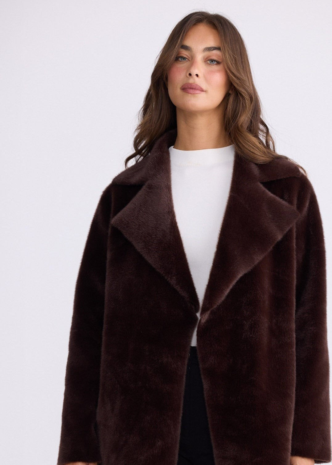 Odette Fur Coat - Chocolate - photo 1