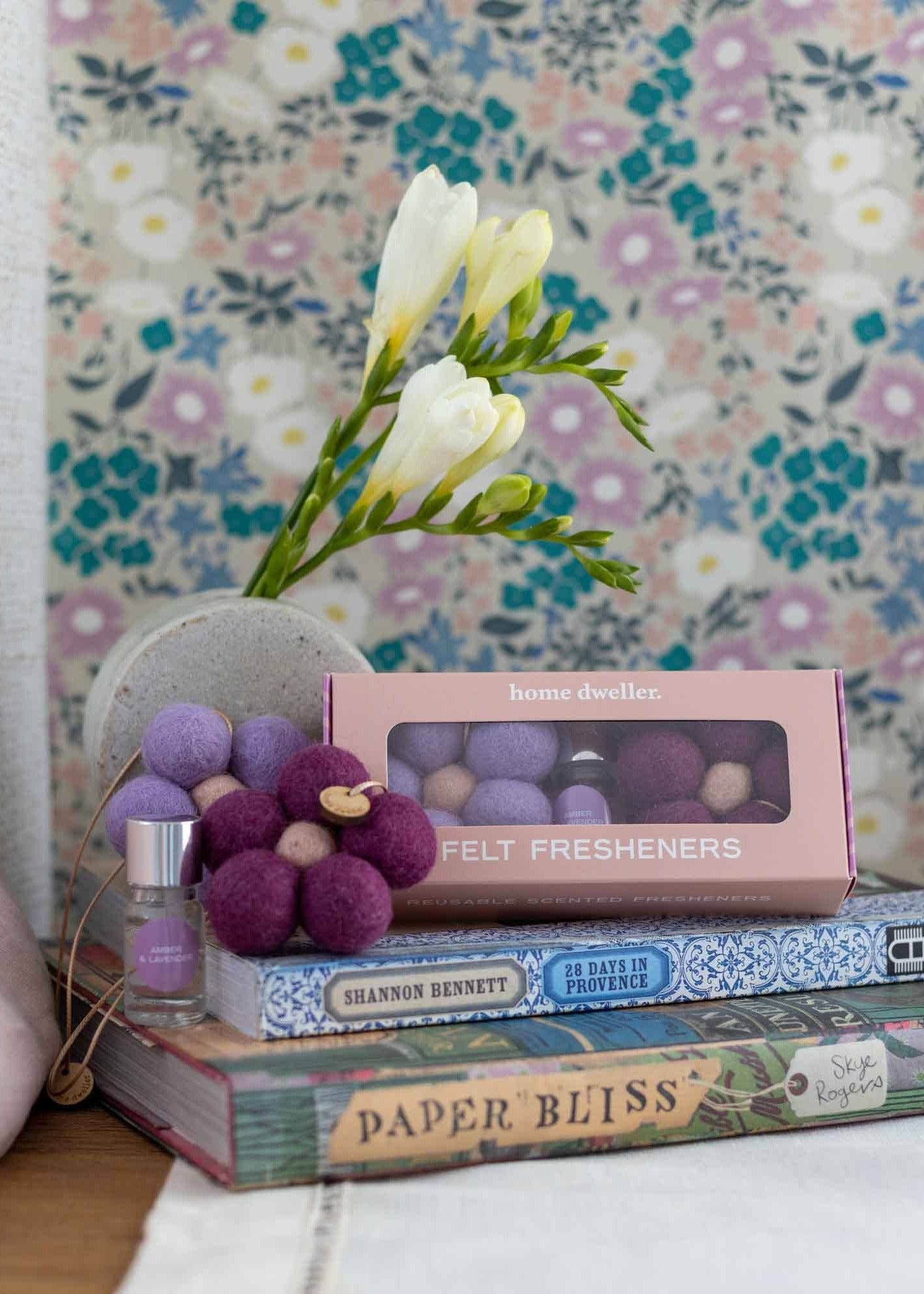 Felt Flower Fresheners - Amber & Lavender