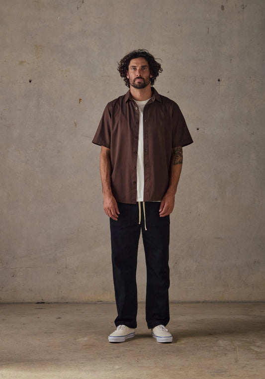 Brushed Twill Pants - Black