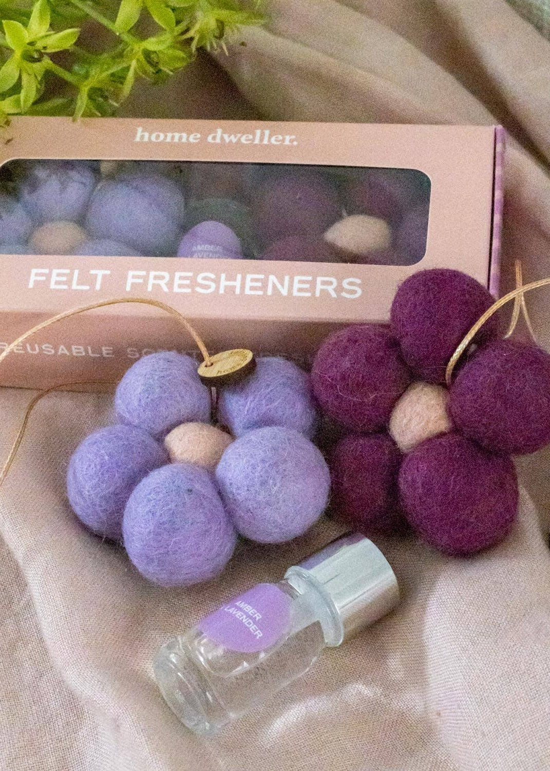 Felt Flower Fresheners - Amber & Lavender