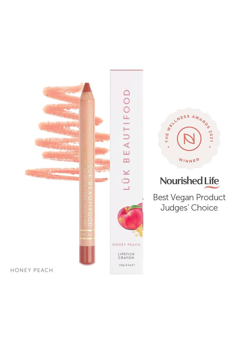 Luk Beautifood - Eco-luxe Lipstick Crayon in Honey Peach
