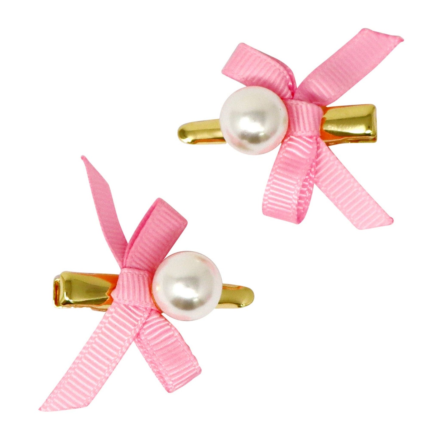 Pink Poppy - Pearl Hair Clips - (Pack Size: 6)